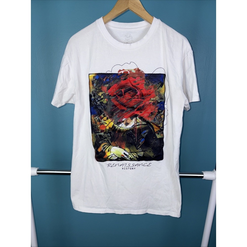 bleecker and mercer T‎ shirt Renaissance History Size Large White Art To Wear